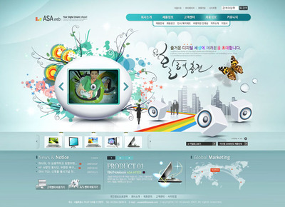 韩国娱乐网页模板设计
